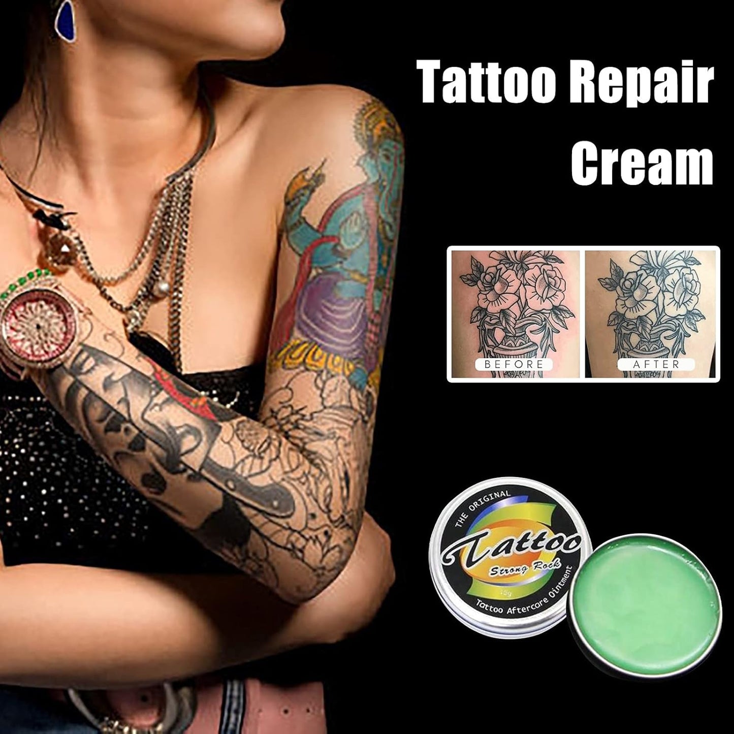 Tattoo Balm®️ Bálsamo Cuidado, Iluminador de tatuajes