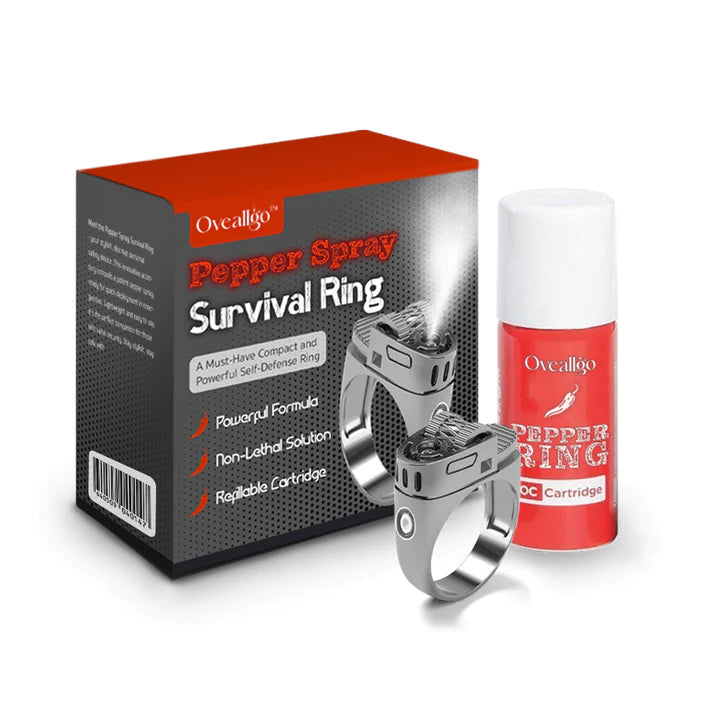 Anillo de supervivencia con spray de pimienta Oveallgo™