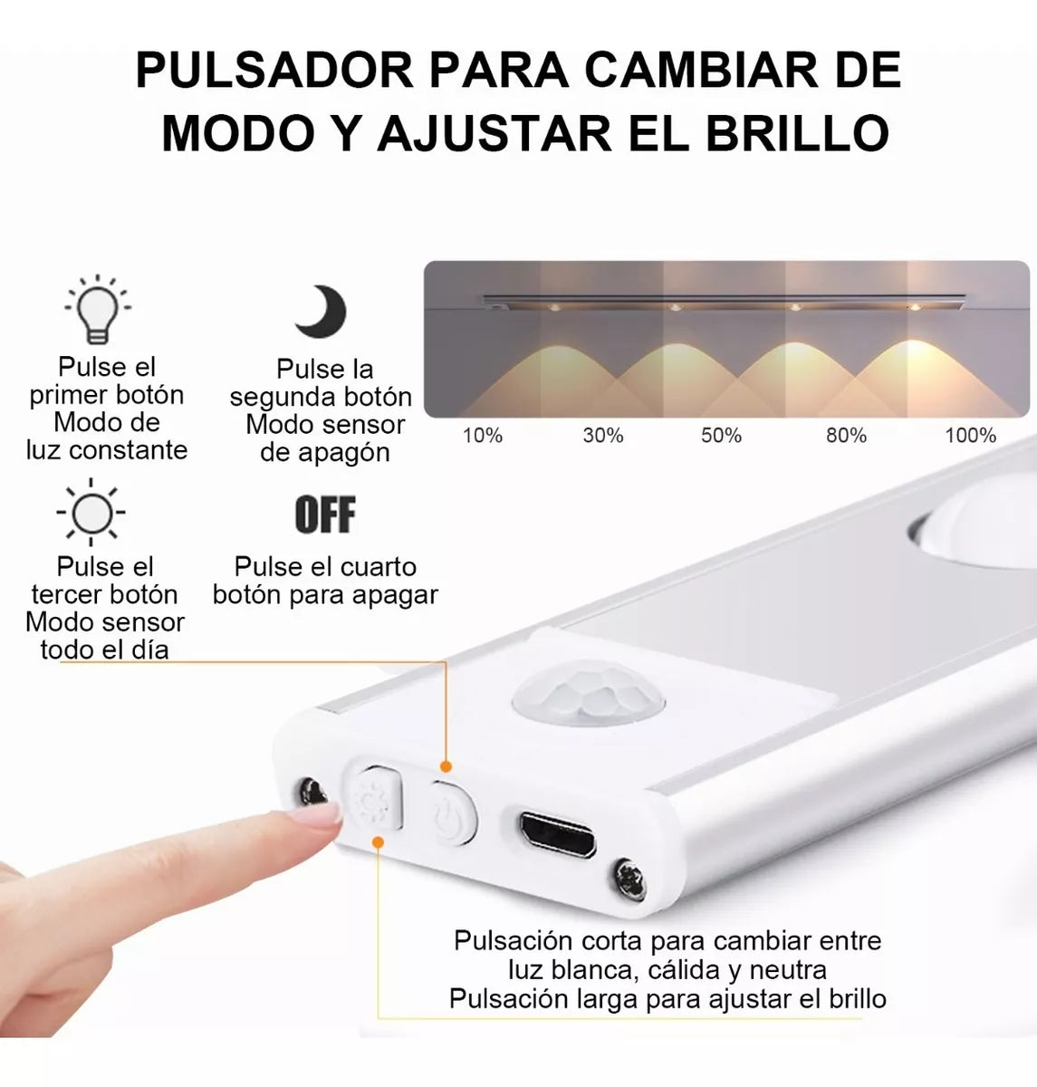 Luz LED con sensor inteligente