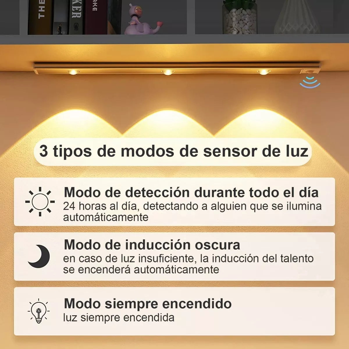 Luz LED con sensor inteligente