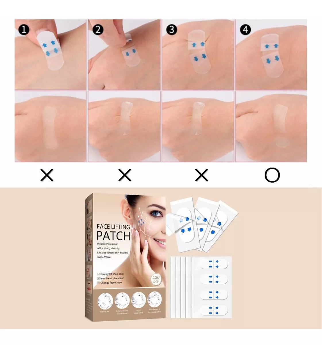 Facelifting Patch®️ Parches adhesivos faciales 120 parches